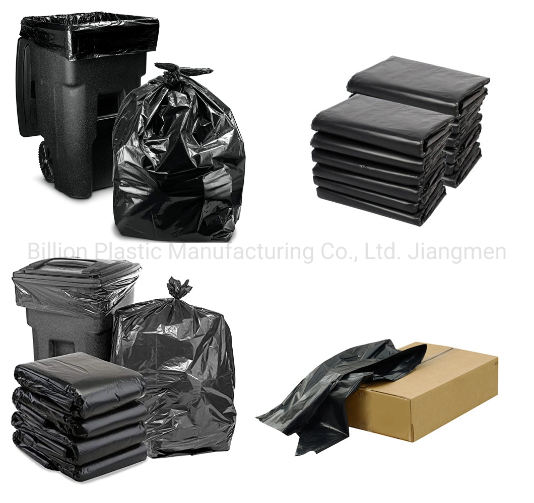 Black Carrier Refuse Sacks Pet Dog Waste Bin Liner Trash Packaging Disposable Plastic Garbage Bag